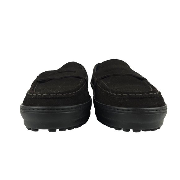 TOD'S Brown Suede Penny Loafers Driver Shoes Women's Size 38.5 US 8.5 - Picture 3 of 10
